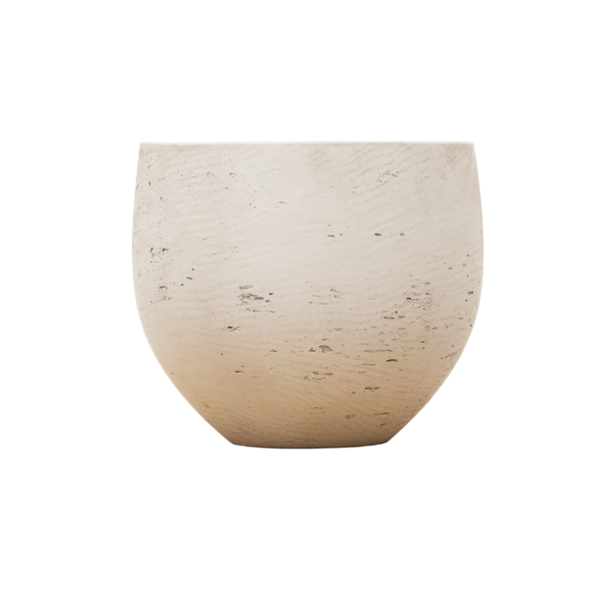 Jardinera Jumbo Orb Beige Lavado - XXS - D53 x H45 - Jardineras de cerámica | Jardinera con aspecto de hormigón