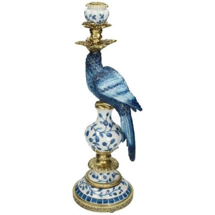Bougeoir - Perroquet bleu hollandais ↑ 40 cm - Droite