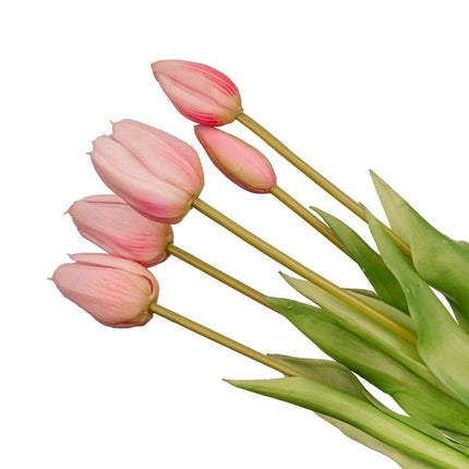 Wazon Strawberry Girl + 10x Real Touch Pink Tulip