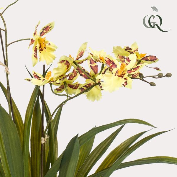 Kunstplant - Orchidee - Geel - ↕45cm - Ø16cm