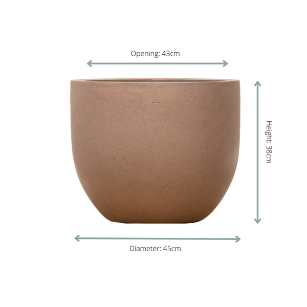 Pot Grigio New Egg Bronze - D55 x H46 - Luca Lifestyle | Betonlook Plantenbak