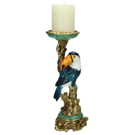 Bougeoir - Toucan Multicolore ↑ 30 cm