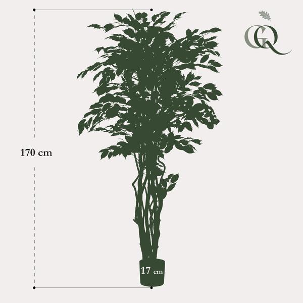Kunstplant - Ficus liana  - Vioolbladplant - ↕170cm