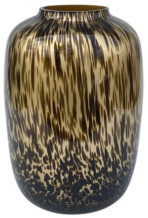 Vase en verre - M - H35 L25 - Or Guépard Arctique