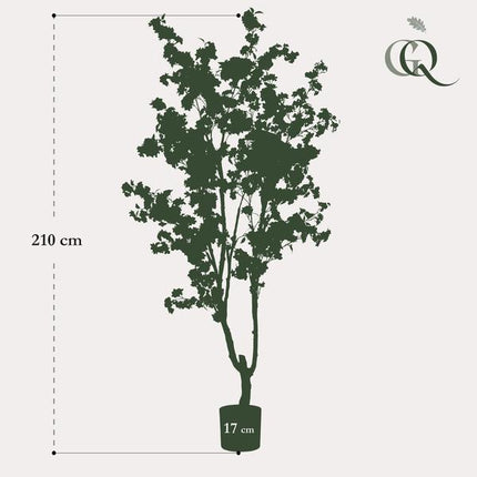 Sztuczna roślina Prunus - Kwiat Wiśni - Biały - ↕210 cm - Ø17 cm