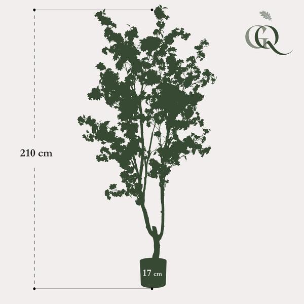 Kunstplant - Prunus - Kersenbloesem - Wit - ↕210cm - Ø17cm