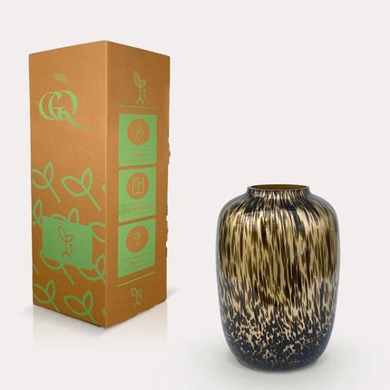 Vase en verre - M - H35 L25 - Or Guépard Arctique
