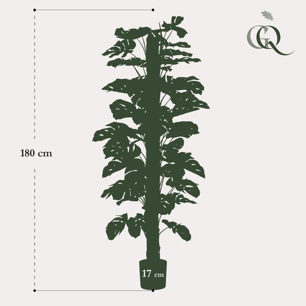 Monstera Deliciosa - kunstplant - ↕180cm - Ø17cm