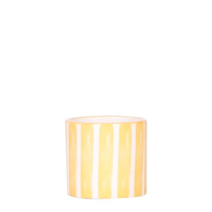Maison pour colibri | Rayure peinte - Jaune - Ø6cm