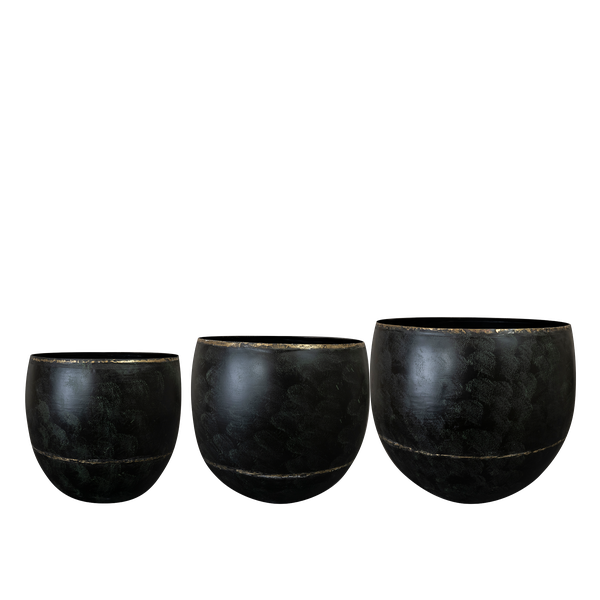 Pot - Zwart - Belia vintage black - set van 3