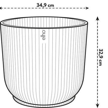 Pot elho Vibes Fold Round blanc - avec roulettes - D35 x H33