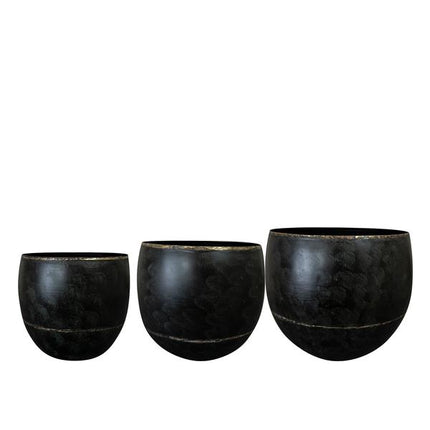 Pot - Black - Belia vintage black - set of 3