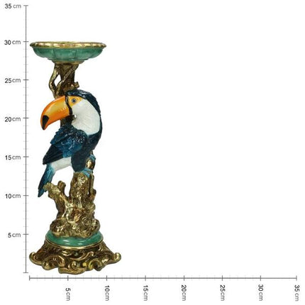 Bougeoir - Toucan Multicolore ↑ 30 cm