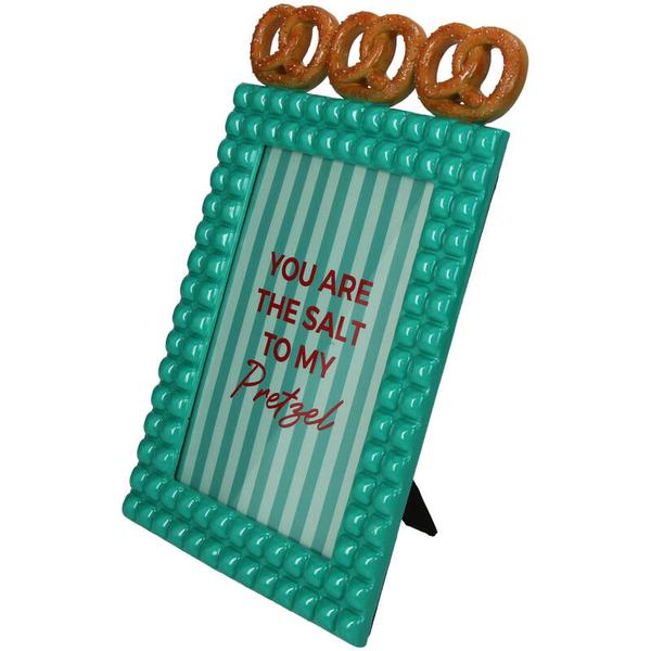 Pretzel fotoramme polyresin turkis 13x18cm