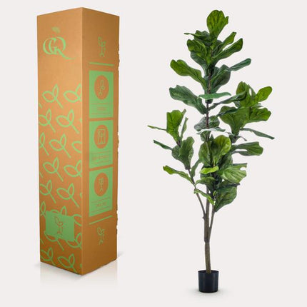 Kunstplant Ficus Lyrata - Tabaksplant - ↕150cm