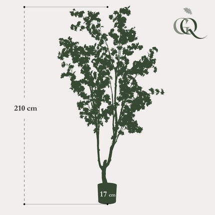 Sztuczna roślina Prunus - Kwiat Wiśni - Różowy - ↕210 cm