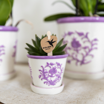 Kolibri Home I Doniczka Malaga - Liliowa - Ø6cm