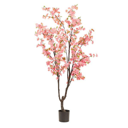 Sztuczna roślina Prunus - Kwiat Wiśni - Różowy - ↕210 cm