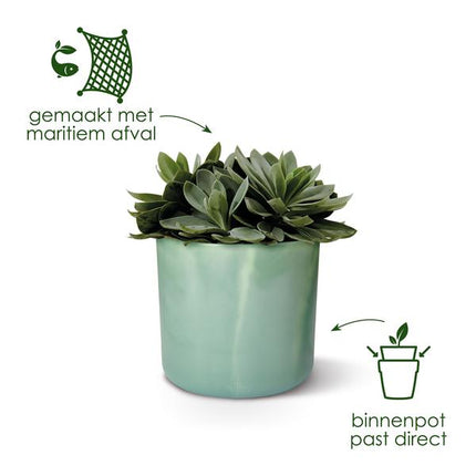 Pot Elho Ocean rond bleu Atlantique - D18 x H17