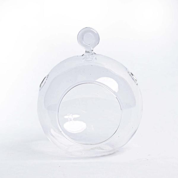 Glasjulekugle - Sæt med 3 - Transparent med krog - D10,5 H8 cm - Jul