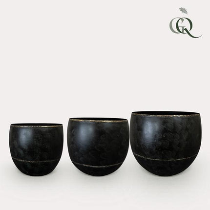 Pot - Black - Belia vintage black - set of 3