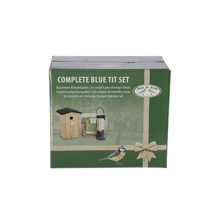 Kit Mésange bleue - Nichoir et nourriture pour oiseaux - Accessoires de jardin