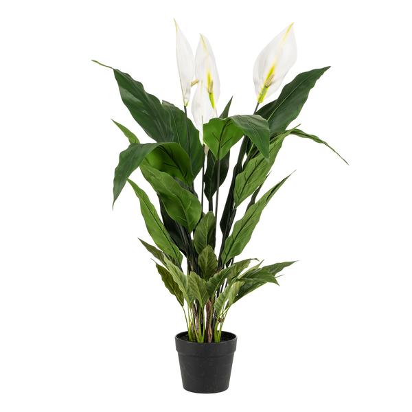 Kunstplant - Spathiphyllum - Lepelplant - ↕90cm - Ø15cm