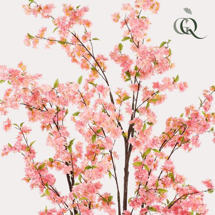 Sztuczna roślina Prunus - Kwiat Wiśni - Różowy - ↕210 cm