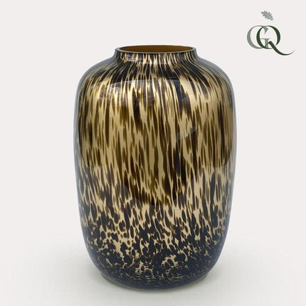 Vase en verre - M - H35 L25 - Or Guépard Arctique