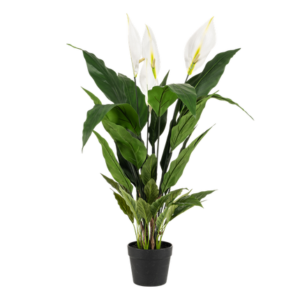 Kunstplant Spathiphyllum - Lepelplant - ↕90cm - Ø15cm