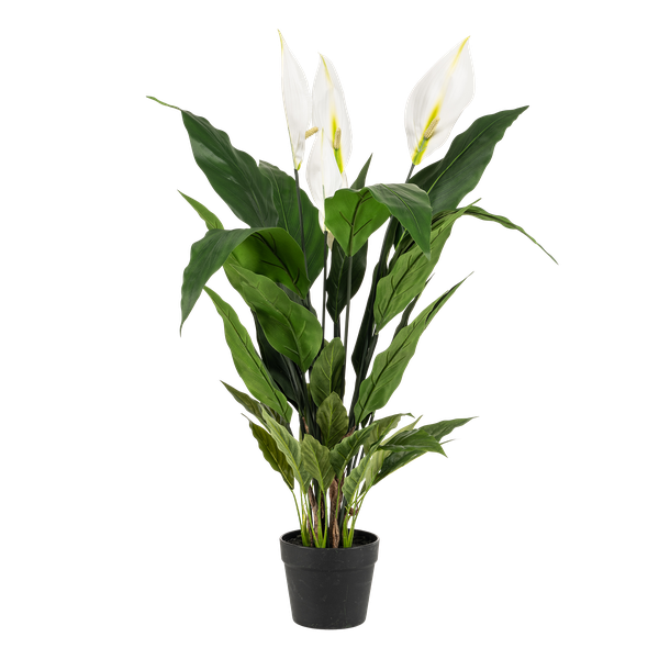 Kunstplant - Spathiphyllum - Lepelplant - ↕90cm - Ø15cm