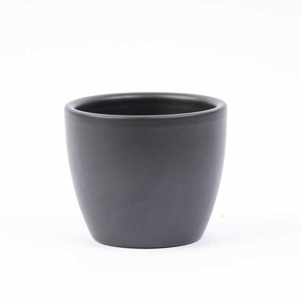 Mini sapin de Noël (lot de 3) - comprenant un pot Boule anthracite et 20 guirlandes lumineuses LED.