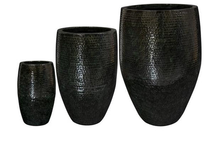 Set of 3 pots - Thom Black metal - Large