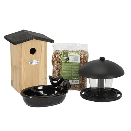 Kit complet pour oiseaux - Nichoir et nourriture pour oiseaux - Accessoires de jardin