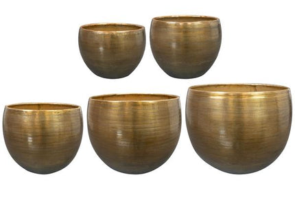 Ensemble de 5 pièces Rowen en aluminium couleur or - Or