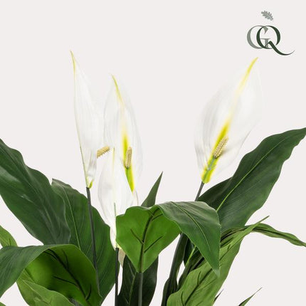 Kunstplant Spathiphyllum - Lepelplant - ↕90cm - Ø15cm