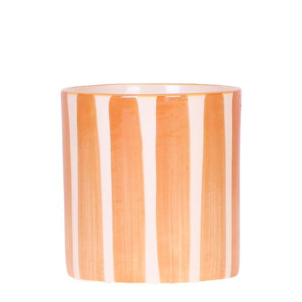 Maison pour colibri | Rayure peinte - Orange - Ø9cm