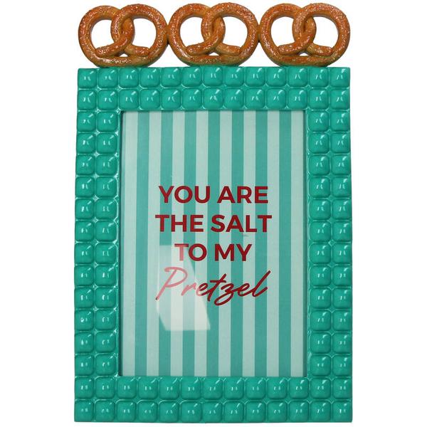 Pretzel fotoramme polyresin turkis 13x18cm