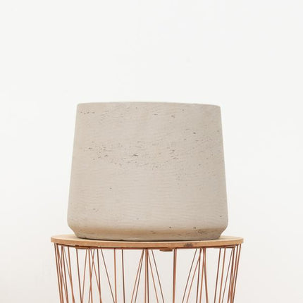 Pots de fleurs Jumbo Patt Beige Délavé - D56 x H47 - Pots en céramique | Pot de fleurs aspect béton