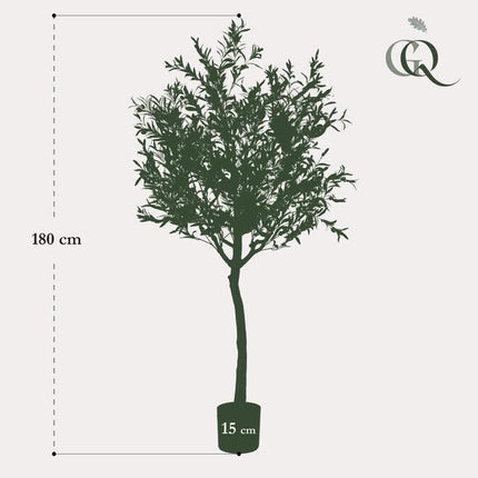 Sztuczne drzewo oliwne - Olea europaea - Drzewo oliwne - ↕180cm - Ø15cm