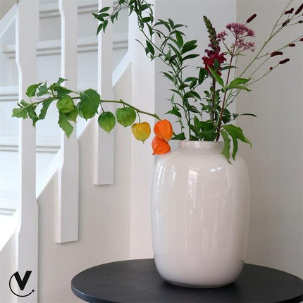 Vase en verre - M - H35 L25 - Ivoire arctique