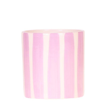 Kolibri Home | Malet stribe - Lyserød - Ø9 cm