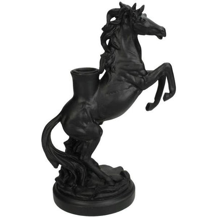 Bougeoir - Cheval Noir - ↑ 23 cm