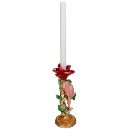 Bougeoir - Perroquet rose ↑ 26 cm - Décoration intérieure
