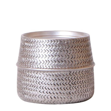 Kolibri Home | Groove flower pot - Golden ceramic decorative pot - Ø12cm