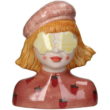 Wazon Strawberry Girl + 10x Real Touch Pink Tulip