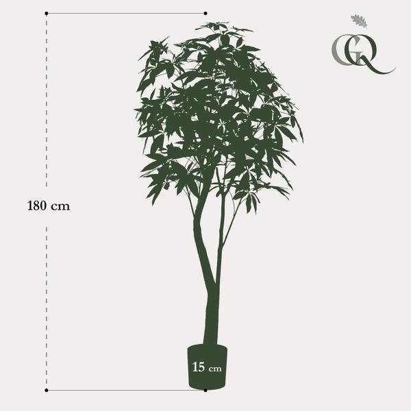 Kunstplant - Pachira Aquatica - Geldboom - ↕180cm - Ø15cm