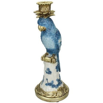Bougeoir avec oiseau bleu - ↑ 36 cm