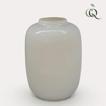 Vase en verre - M - H35 L25 - Ivoire arctique