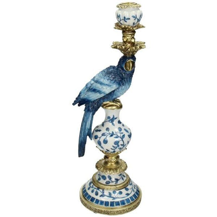 Bougeoir - Perroquet bleu hollandais ↑ 40 cm - Droite